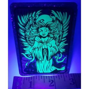 90s Praying Glow in the Dark Angel Vending Machine Sticker Religious Afterlife